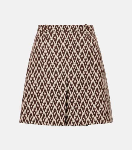 Toute La V wool jacquard miniskirt - Valentino - Modalova