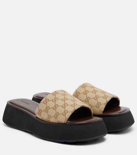 Gucci GG canvas platform slides - Gucci - Modalova