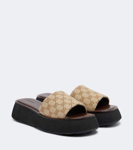 Gucci GG canvas platform slides - Gucci - Modalova