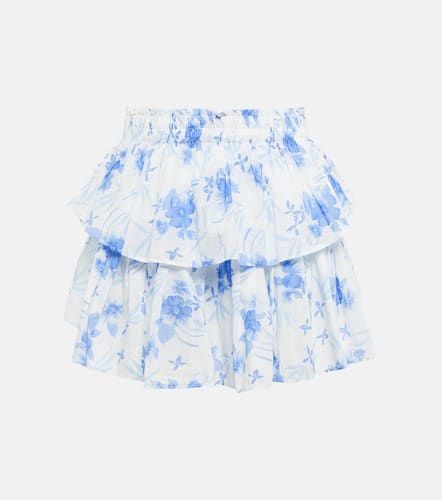 Minifalda Ruffle de algodón floral - LoveShackFancy - Modalova
