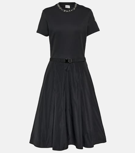 Belted embellished cotton midi dress - Moncler - Modalova