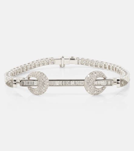 Bracciale Chakra in oro bianco 18kt con diamanti e quarzo - Ananya - Modalova