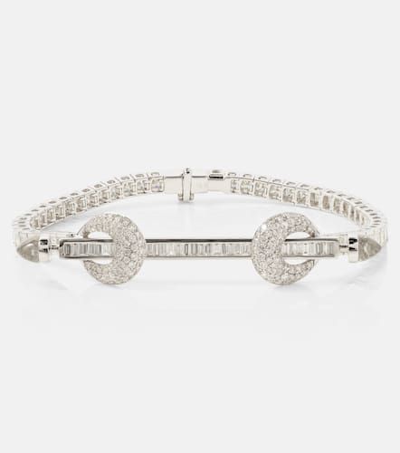 Chakra 18kt white gold bracelet with diamonds and quartz - Ananya - Modalova