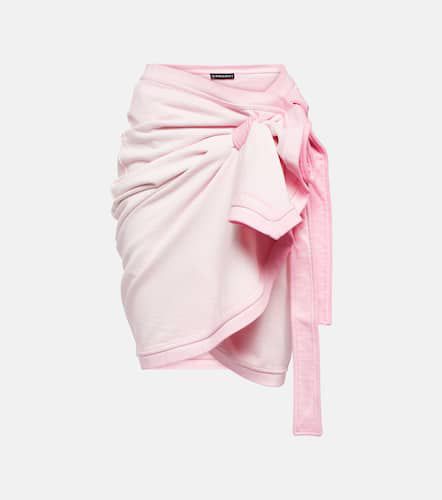 Minifalda en felpa de algodón bordada - Y/Project - Modalova