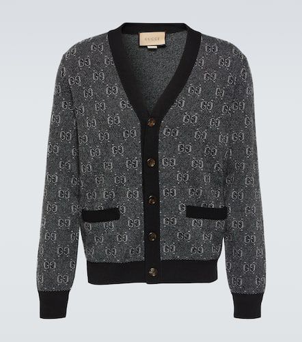 Gucci Cardigan in jacquard di lana - Gucci - Modalova