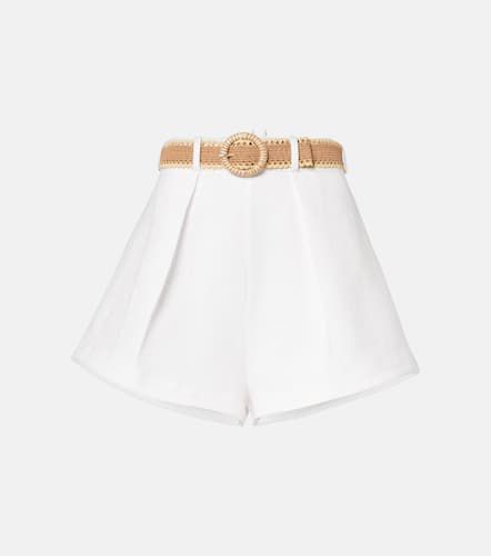 Acacia Tuck high-rise cotton shorts - Zimmermann - Modalova