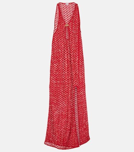 Ganni Abito lungo in mesh cut-out - Ganni - Modalova