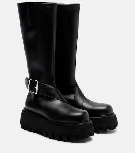 Botas altas con plataforma Sofa de piel - McQueen - Modalova