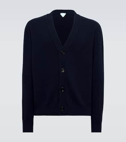 Intrecciato leather and cashmere cardigan - Bottega Veneta - Modalova