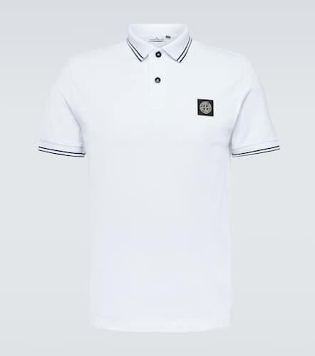 Compass cotton-blend piquÃ© polo shirt - Stone Island - Modalova