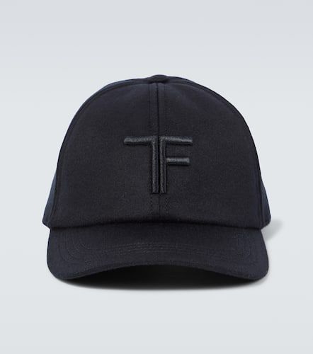 Logo embroidered cashmere baseball cap - Tom Ford - Modalova
