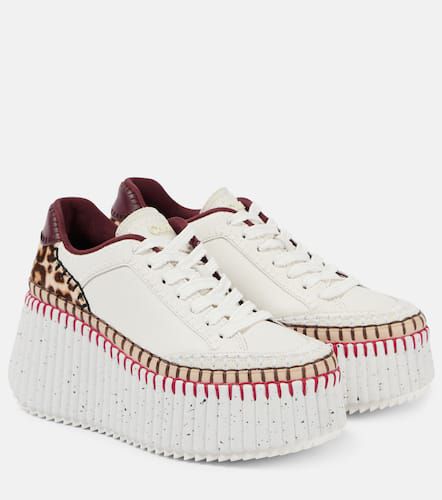 ChloÃ© Nana studded leather wedge sneakers - Chloe - Modalova