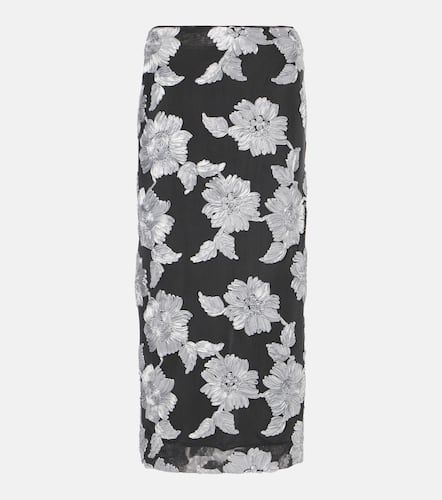 Embroidered mesh pencil skirt - Rotate - Modalova