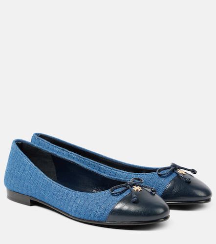 Ballerinas aus Denim mit Leder - Tory Burch - Modalova