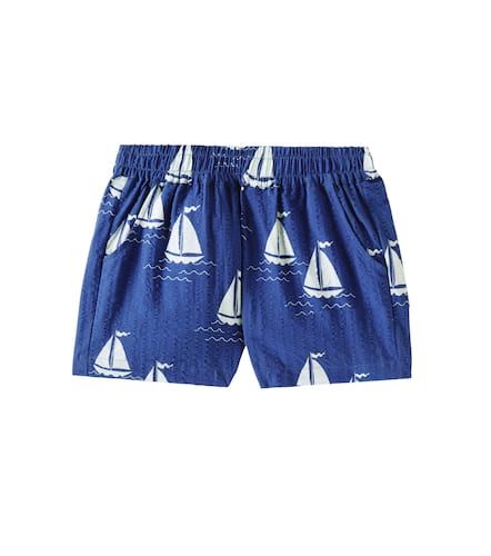 Sailing Boats printed cotton shorts - Mini Rodini - Modalova