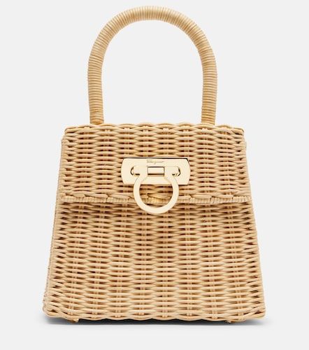 Small wicker top-handle bag - Ferragamo - Modalova