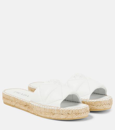 Quilted leather espadrille slides - Prada - Modalova