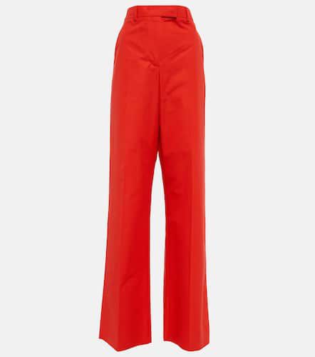 High-rise wide-leg cotton pants - Valentino - Modalova