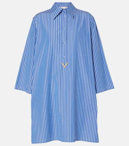 VGold striped cotton poplin shirt dress - Valentino - Modalova