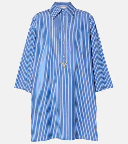 VGold striped cotton poplin shirt dress - Valentino - Modalova