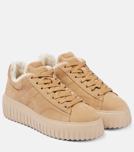 Plateau-Sneakers H-Stripes aus Veloursleder - Hogan - Modalova