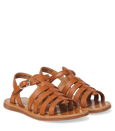 Plagette Strap leather sandals - Pom d'Api - Modalova