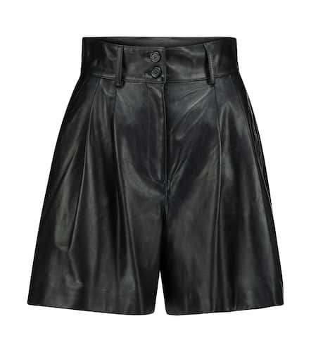 High-Rise Shorts aus Leder - Dolce&Gabbana - Modalova