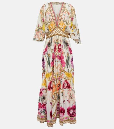 Floral embellished silk maxi dress - Camilla - Modalova