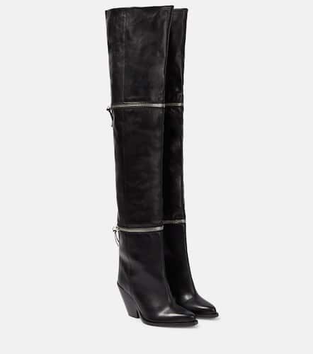 Lelodie leather over the knee boots - Isabel Marant - Modalova