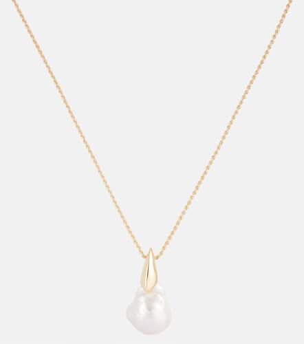 Collar de plata de ley bañada en oro de 18 ct con perlas de agua dulce - Bottega Veneta - Modalova