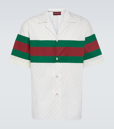 Camisa bowling de algodón con logo - Gucci - Modalova