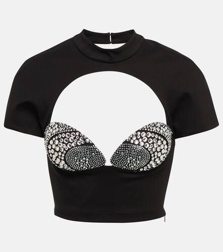 Crop top adornado con aberturas - Area - Modalova