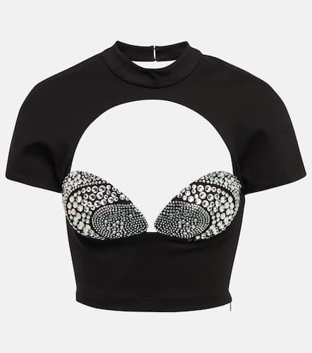 Top cropped con cut-out e decorazioni - Area - Modalova