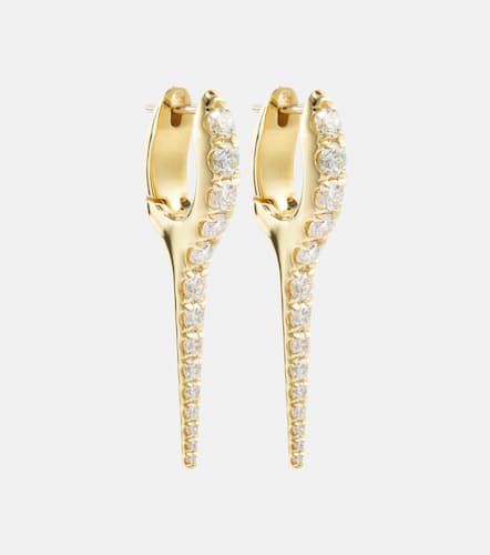 Lola Needle Small 18kt earrings with diamonds - Melissa Kaye - Modalova