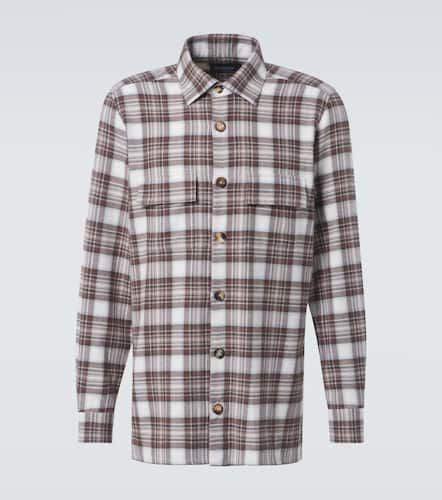 Sobrecamisa de algodón a cuadros - Kiton - Modalova