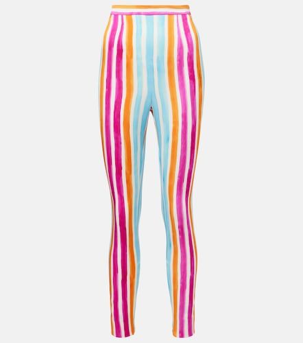 Striped silk-blend leggings - Dolce&Gabbana - Modalova