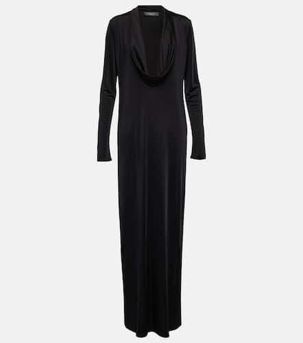 Vestido largo de cuello holgado - Versace - Modalova