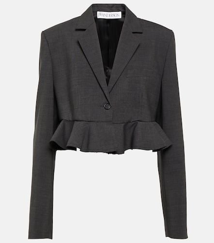 Cropped wool-blend blazer - JW Anderson - Modalova