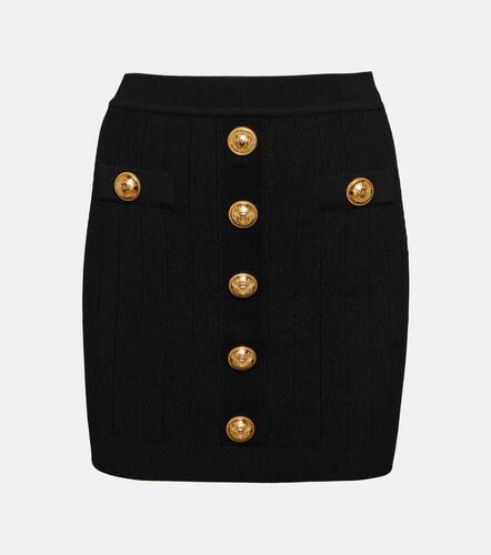 Minifalda de punto con tiro alto - Balmain - Modalova