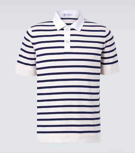 Polo de algodón a rayas - Brunello Cucinelli - Modalova