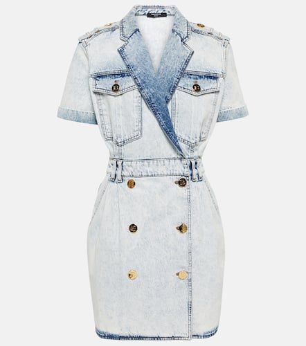 Miniabito a portafoglio in denim - Balmain - Modalova