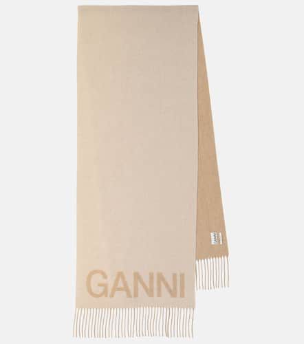 Ganni Fringed wool scarf - Ganni - Modalova