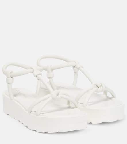 Knot leather flatform sandals - Gianvito Rossi - Modalova