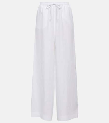 High-rise wide-leg linen pants - Loro Piana - Modalova