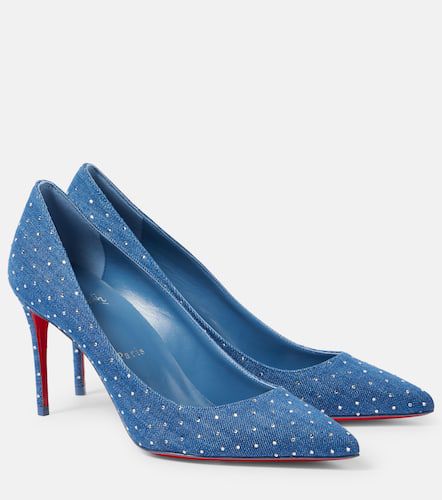 Pumps Kate 85 in denim con decorazioni - Christian Louboutin - Modalova