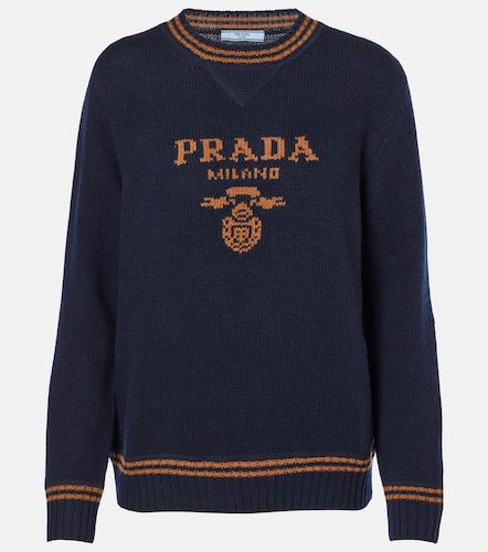 Jersey de lana y cachemir con logo - Prada - Modalova