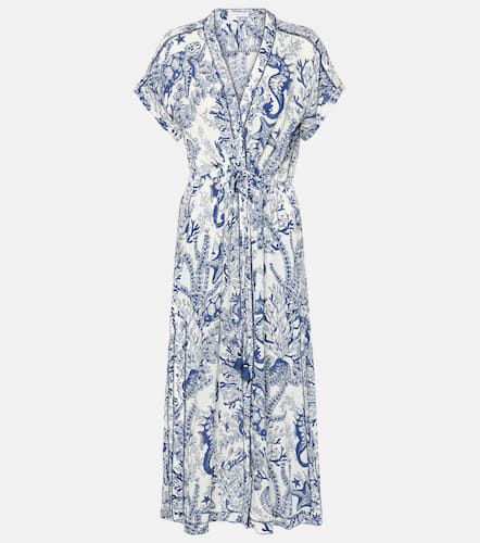 Mya floral pleated shirt dress - Poupette St Barth - Modalova