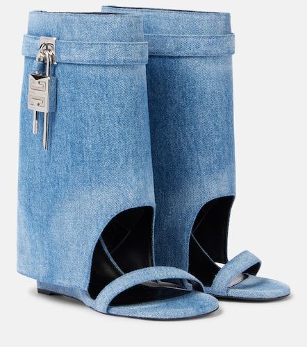 Sandali Shark Lock in denim - Givenchy - Modalova