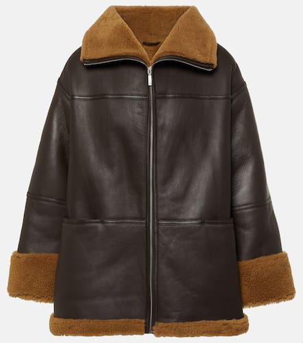 Giacca Signature in pelle con shearling - Toteme - Modalova