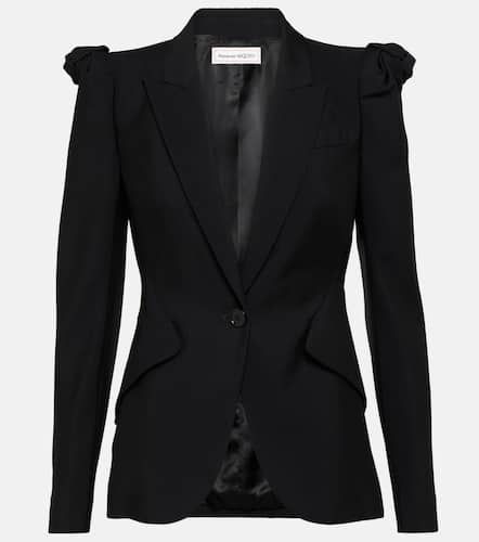 Knot-detail wool tuxedo jacket - Alexander McQueen - Modalova